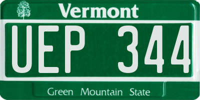 VT license plate UEP344