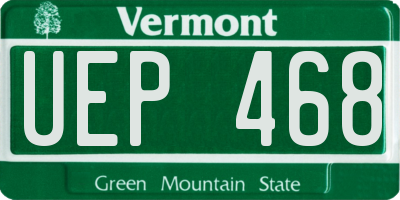 VT license plate UEP468