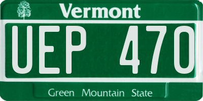 VT license plate UEP470