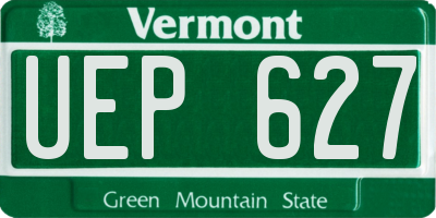 VT license plate UEP627