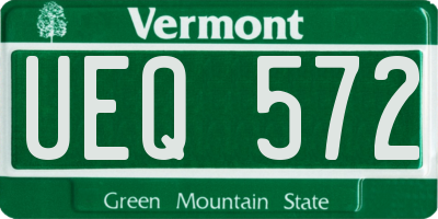 VT license plate UEQ572