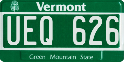 VT license plate UEQ626