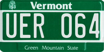 VT license plate UER064