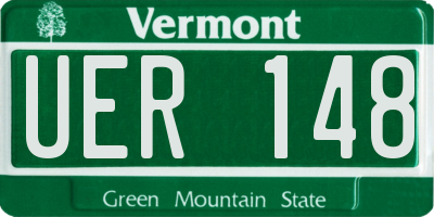 VT license plate UER148