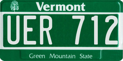 VT license plate UER712