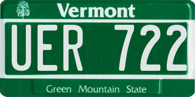 VT license plate UER722
