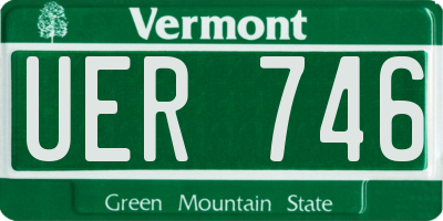 VT license plate UER746