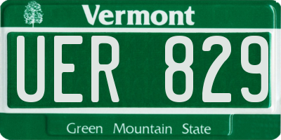 VT license plate UER829