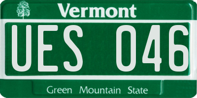 VT license plate UES046