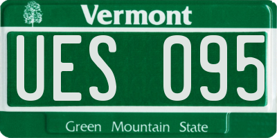 VT license plate UES095