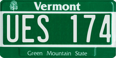 VT license plate UES174