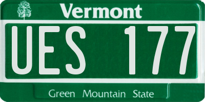 VT license plate UES177