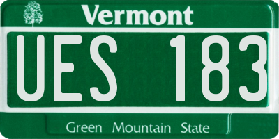 VT license plate UES183