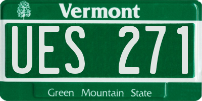 VT license plate UES271