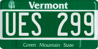 VT license plate UES299