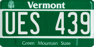 VT license plate UES439