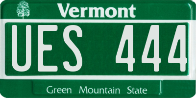 VT license plate UES444