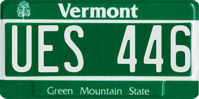VT license plate UES446