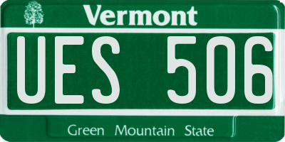 VT license plate UES506