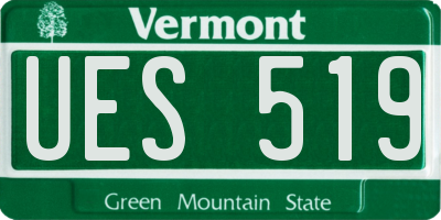 VT license plate UES519