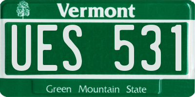 VT license plate UES531