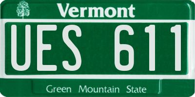 VT license plate UES611