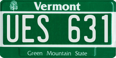 VT license plate UES631