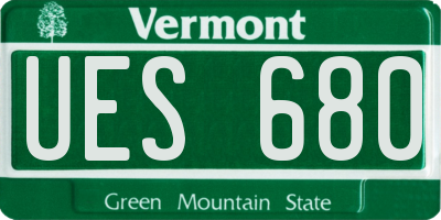 VT license plate UES680