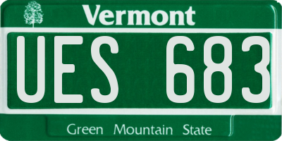 VT license plate UES683