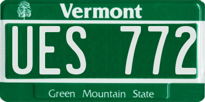 VT license plate UES772