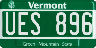 VT license plate UES896