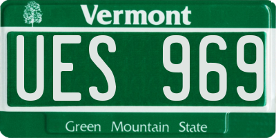VT license plate UES969
