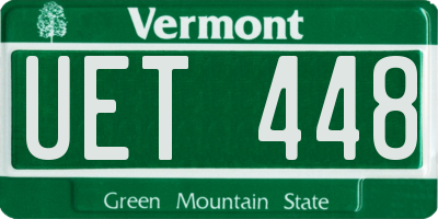 VT license plate UET448