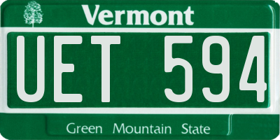 VT license plate UET594