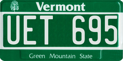 VT license plate UET695