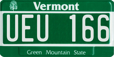 VT license plate UEU166