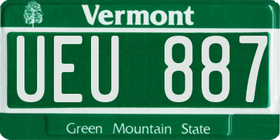 VT license plate UEU887