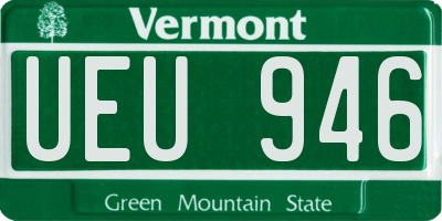 VT license plate UEU946