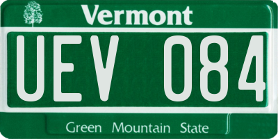 VT license plate UEV084