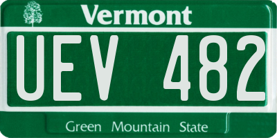 VT license plate UEV482