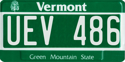 VT license plate UEV486