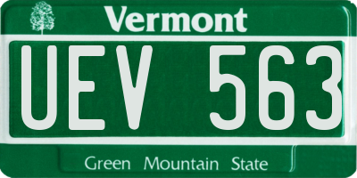 VT license plate UEV563