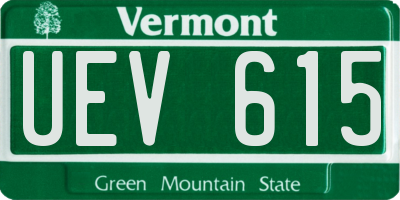VT license plate UEV615