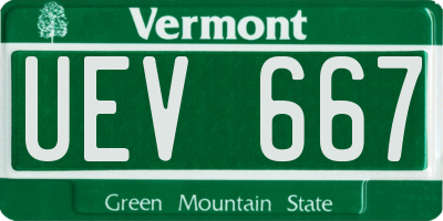 VT license plate UEV667