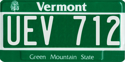 VT license plate UEV712
