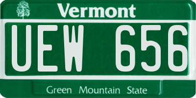 VT license plate UEW656