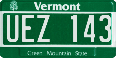 VT license plate UEZ143