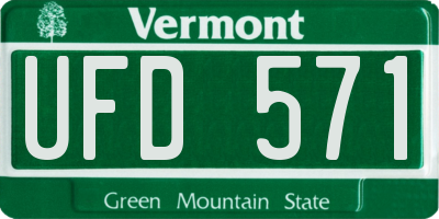 VT license plate UFD571