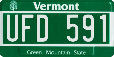 VT license plate UFD591