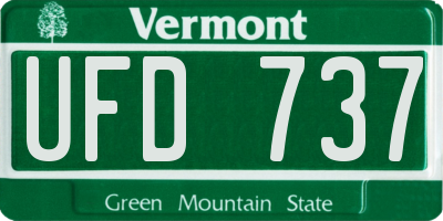 VT license plate UFD737